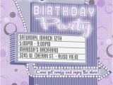 Drive In Movie Birthday Party Invitations Movie Party Invitation Retro Drive In Marquee Purple Pink