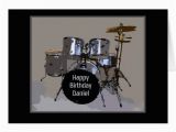 Drummer Birthday Card Daniel Happy Birthday Drums Card Zazzle