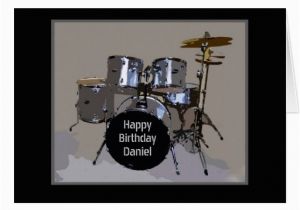 Drummer Birthday Card Daniel Happy Birthday Drums Card Zazzle