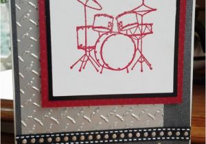 Drummer Birthday Card Handmade Happy Birthday Card Drummer Happy Birthday