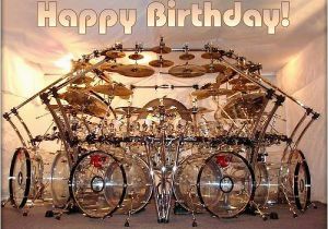 Drummer Birthday Card Happy Birthday Wishes with Drum