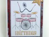 Drummer Birthday Card Stoney Stitches Birthday Drummer