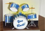 Drummer Birthday Cards Pop Up Blue Drum Set Birthday Card You Rock