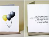 Dry Humor Birthday Cards Funny Birthday Card Dry Humor Minimalist You by