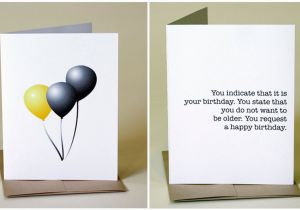 Dry Humor Birthday Cards Funny Birthday Card Dry Humor Minimalist You by