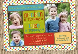 Dual Birthday Invitations Double Birthday Party Invitations Best Party Ideas