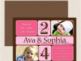 Dual Birthday Invitations Dual Birthday Party Invitations Lil 39 Sprout Greetings
