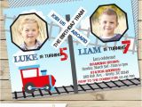 Dual Birthday Invitations Train Joint Birthday Invitation Train Dual Birthday