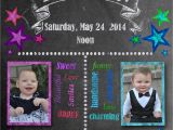 Dual Birthday Party Invitations Chalkboard Style Birthday Invitations Kustom Kreations