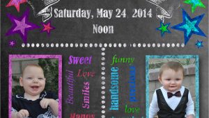 Dual Birthday Party Invitations Chalkboard Style Birthday Invitations Kustom Kreations