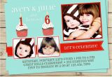 Dual Birthday Party Invitations Dual Birthday Party Invitations Printable Double Birthday