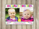 Dual Birthday Party Invitations Joint Birthday Invitation Double Birthday Party Invite Twins