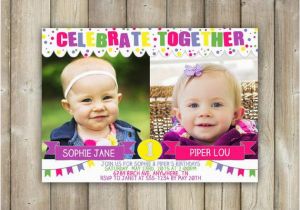 Dual Birthday Party Invitations Joint Birthday Invitation Double Birthday Party Invite Twins