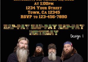 Duck Dynasty Birthday Cards Duck Dynasty Birthday Party Invitation Digital File Free Thank