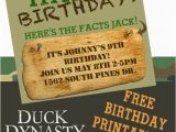 Duck Dynasty Birthday Invitations Duck Dynasty Birthday Party Printables Clumsy Crafter