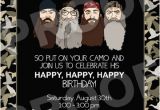 Duck Dynasty Birthday Invitations Paper Perfection Duck Dynasty Invitation