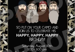 Duck Dynasty Birthday Invitations Paper Perfection Duck Dynasty Invitation