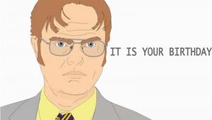 Dwight Schrute It is Your Birthday Card Quot It is Your Birthday Dwight Schrute Quot Stickers by Colxbat