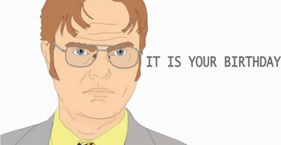 Dwight Schrute It is Your Birthday Card Quot It is Your Birthday Dwight Schrute Quot Stickers by Colxbat