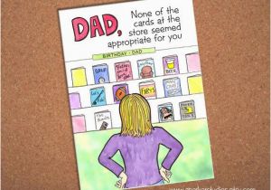 E Birthday Cards for Dad Dad Birthday Card Funny Card for Dad Hand Drawn Card for