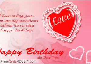 E Birthday Cards for Wife I Love to Hug You Birthday Greeting Card for Wife