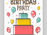 E Invitation for Birthday Party Birthday Party Invitation Card or Welcome Design Happy and