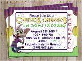 E Invitation for Birthday Party Chuck E Cheese Birthday Party Invitation for Chuck E Cheese