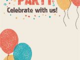 E Invitation for Birthday Party Free Printable Celebrate with Us Invitation Great Site