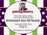 E Invite for Birthday Chuck E Cheese Birthday Invitation Dolanpedia