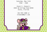 E Invite for Birthday Chuck E Cheese Birthday Invitation