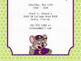 E Invite for Birthday Chuck E Cheese Birthday Invitation