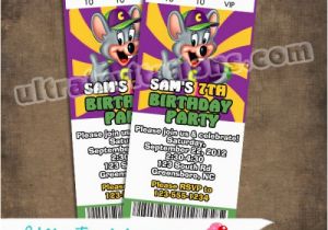 E Invite for Birthday Chuck E Cheese Ticket Birthday Invitations