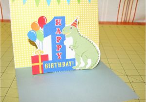 Easy Pop Up Cards for Birthdays Moms Eat Cold Food Simple 1st Birthday Pop Up Card