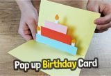 Easy Pop Up Cards for Birthdays Pop Up Birthday Card Craft for Kids Easy Diy Youtube