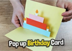 Easy Pop Up Cards for Birthdays Pop Up Birthday Card Craft for Kids Easy Diy Youtube