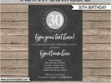 Editable 30th Birthday Invitations 30th Birthday Invitation Template Chalkboard Silver