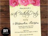 Editable 30th Birthday Invitations Downloadable and Editable Shabby Chic Peony Birthday