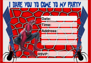 Editable Spiderman Birthday Invitation Free Birthday Invitations to Print Free Invitation