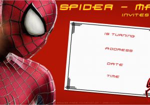 Editable Spiderman Birthday Invitation Free Printable Blank Spiderman Birthday Invitation Free