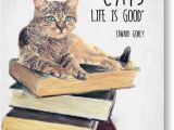 Edward Gorey Birthday Card Cat Quote by Edward Gorey Drawing by Taylan soyturk