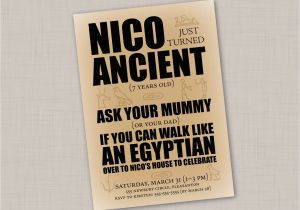 Egyptian Birthday Invitations Ancient Egypt Kids 39 Birthday Invitation Print Your Own