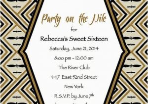 Egyptian Birthday Invitations Egyptian Sweet Sixteen Invitation Egyptian Exhibition