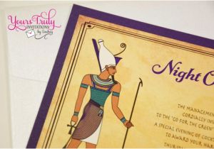 Egyptian Birthday Invitations Egyptian themed Party Invitation Custom by