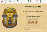 Egyptian Birthday Invitations Walk Like An Egyptian Party the Martha Project