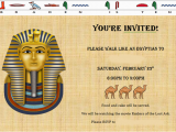 Egyptian Birthday Invitations Walk Like An Egyptian Party the Martha Project
