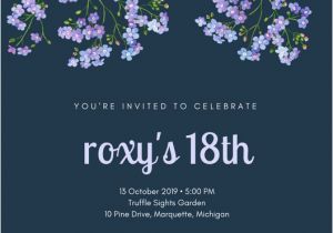 Eighteenth Birthday Invitations 18th Birthday Invitation Templates Canva