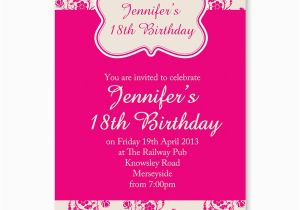 Eighteenth Birthday Invitations Girl 39 S 18th Birthday Invitation Girls Birthdays