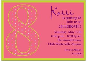 Eighth Birthday Invitation Wording 8th Birthday Party Invitations Wording Drevio