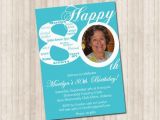 Eightieth Birthday Invitations 80th Birthday Invitation with Picture Can Do Any Age