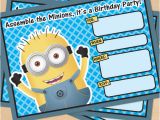 Electronic Birthday Invites Free Printable Despicable Me Minion Birthday Invitation